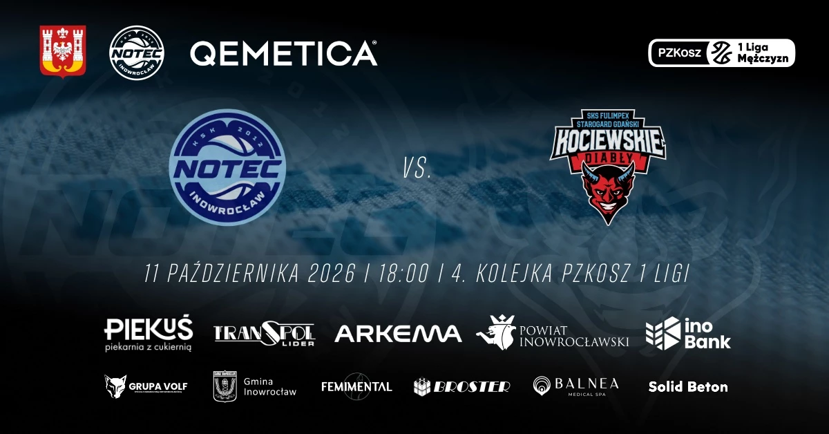 KSK QEMETICA Noteć Inowrocław vs SKS Fulimpex Starogard Gdański